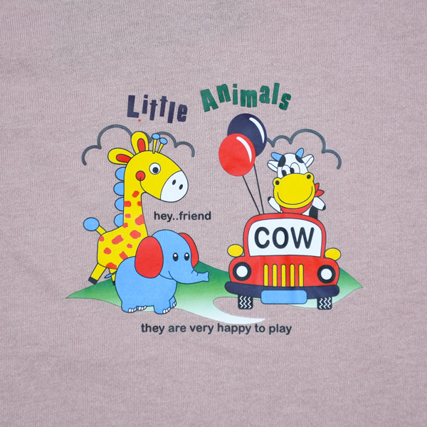 Little Animal Friends Common Daily Use Summer Half Sleeves Boys T-Shirt