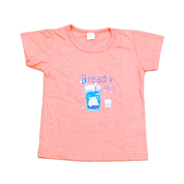 Bread & Milk Common Daily Use Summer Half Sleeves Girls T-Shirt