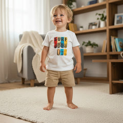 Surf California Common Daily Use Summer Half Sleeves Boys T-Shirt