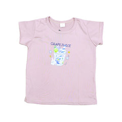 Grape Juice Common Daily Use Summer Half Sleeves Girls T-Shirt