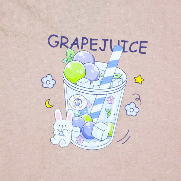 Grape Juice Common Daily Use Summer Half Sleeves Girls T-Shirt