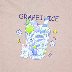 Grape Juice Common Daily Use Summer Half Sleeves Girls T-Shirt