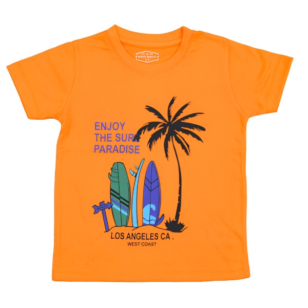 Enjoy The Surf Paradise Summer Half Sleeves Boys T-Shirt