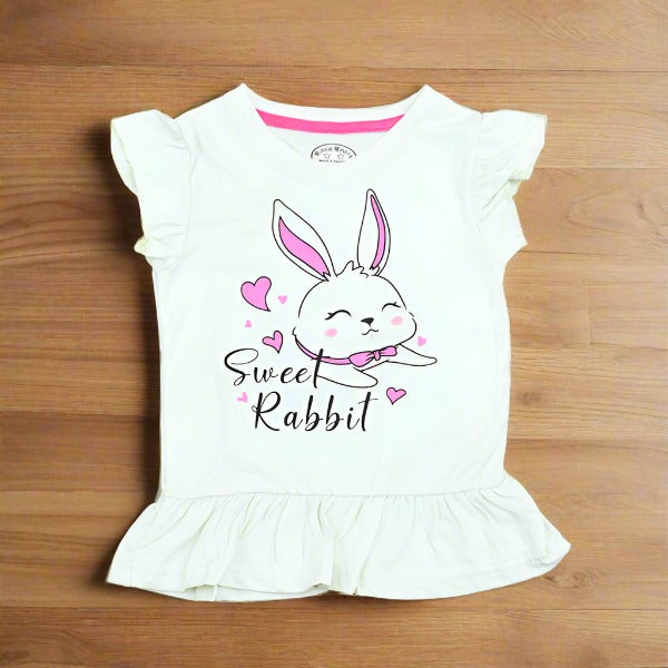 Sweet Rabbit Outdoor Summer Half Sleeves Girls T-Shirt