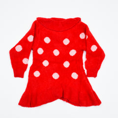 Dots Peplum Style Girls Sweater