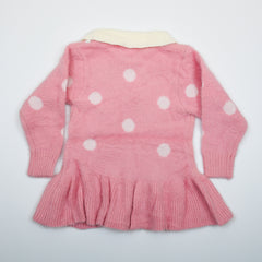 Dots Peplum Style Girls Sweater