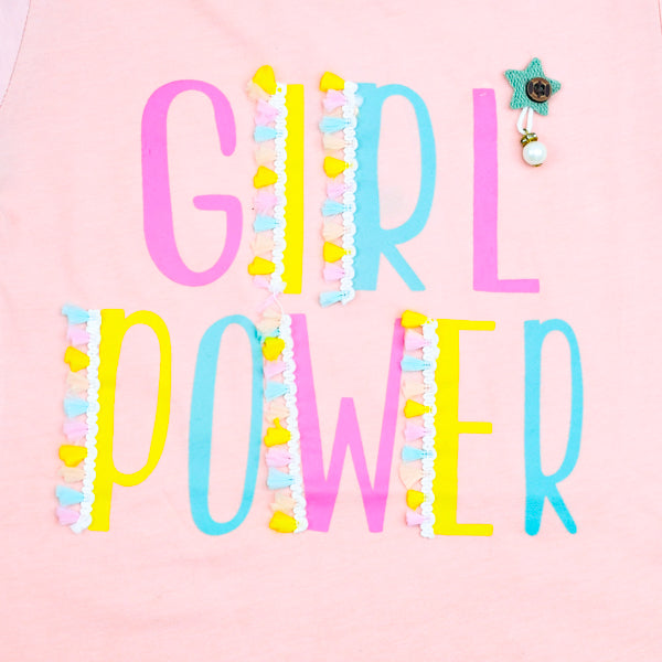 Girl Power Outdoor Summer Half Sleeves Girls T-Shirt