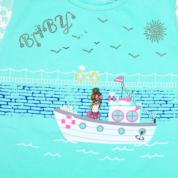 Sea Trip Outdoor Summer Half Sleeves Girls T-Shirt