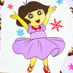 Superior Quality Adorable Dora 2 Piece Toddler Girl Shirt Short Dress