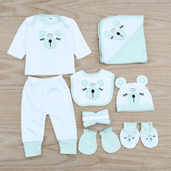 Sleepy Bear New Born Baby Boy Baby Girl 10 Pieces Starter Set