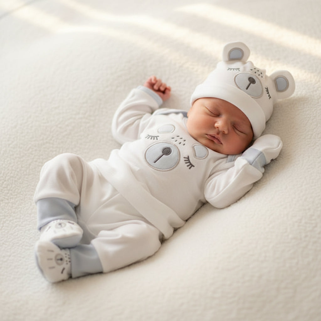 Sleepy Bear New Born Baby Boy Baby Girl 10 Pieces Starter Set