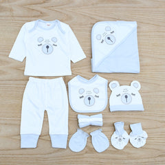 Sleepy Bear New Born Baby Boy Baby Girl 10 Pieces Starter Set