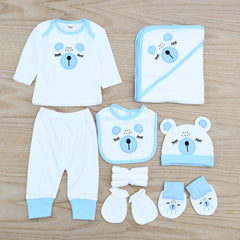 Sleepy Bear New Born Baby Boy Baby Girl 10 Pieces Starter Set