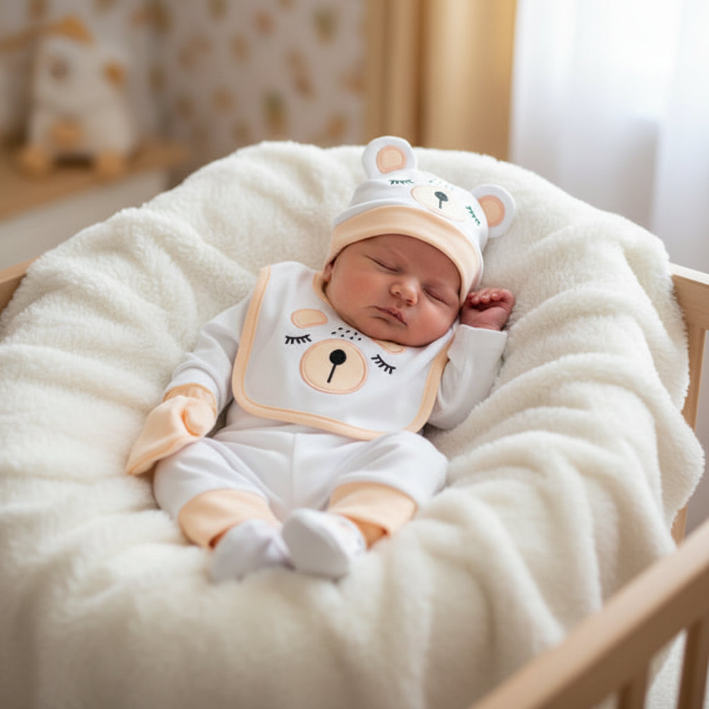 Sleepy Bear New Born Baby Boy Baby Girl 10 Pieces Starter Set