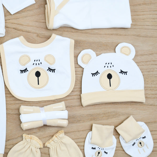 Sleepy Bear New Born Baby Boy Baby Girl 10 Pieces Starter Set