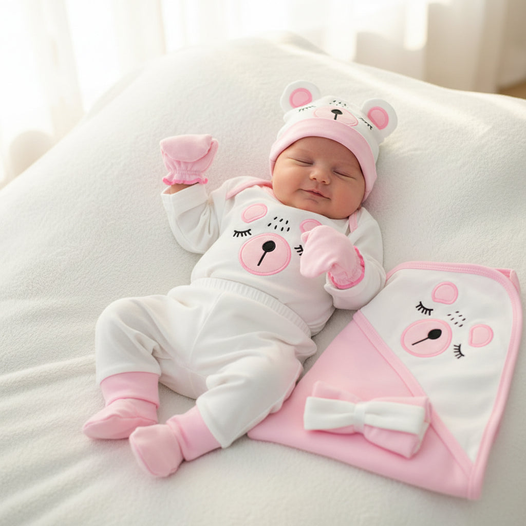 Sleepy Bear New Born Baby Boy Baby Girl 10 Pieces Starter Set