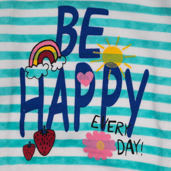 Be Happy Lines Design Girls Sweatshirt