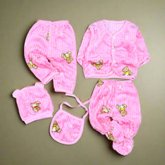 Cute Bear New Born Baby Girl Baby Boy 5 Pieces Bear Starter Set