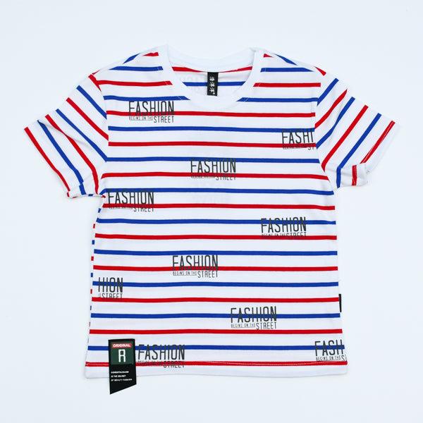 Stripes Design Premium Quality 100% Cotton Boys T-Shirt