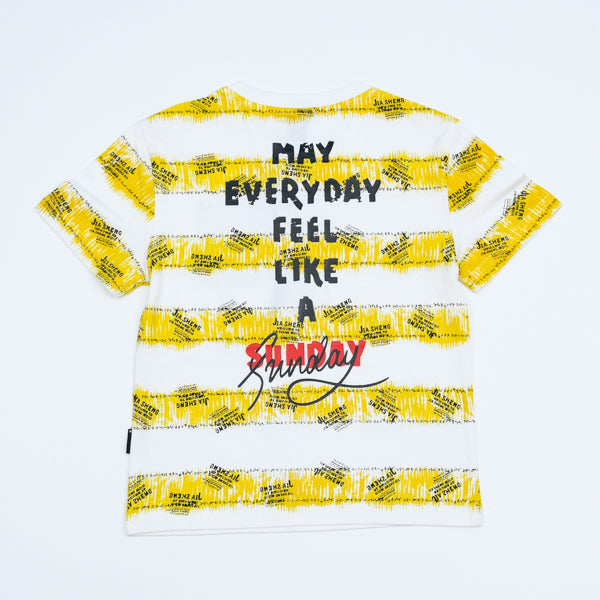 May Everyday Feel Like Sunday Round Neck Boys T-Shirt