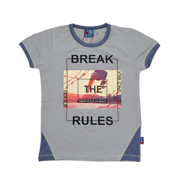 Break The Rules Round Neck Boys T-Shirt