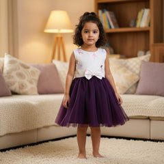 Girl printed tulle frock