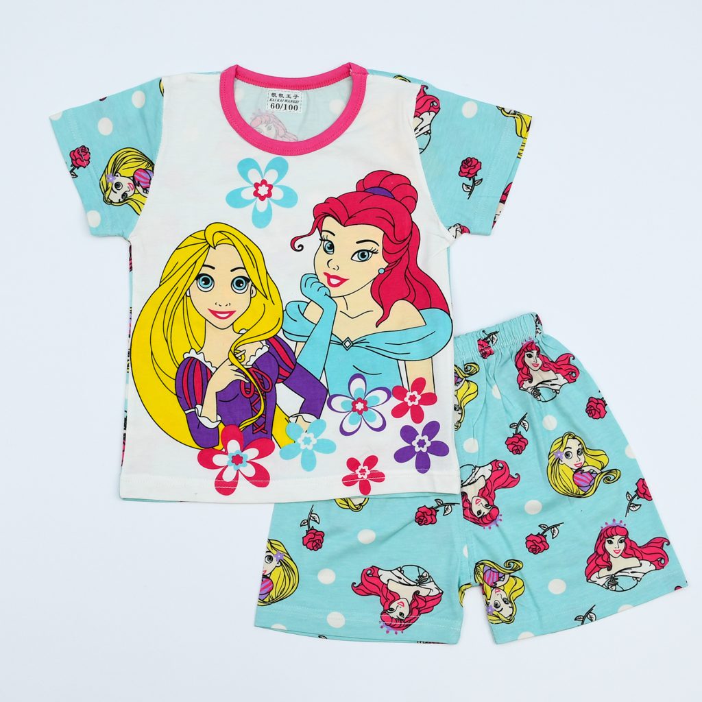 2 Pieces Princesses Girls Shirt Shorts