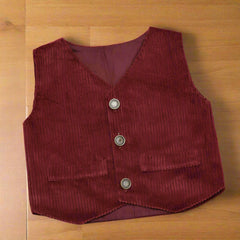 Baby & Toddler Burgundy Corduroy Formal Set – 4-Piece Outfit with Shirt, Vest & Pants (3M–4Y)