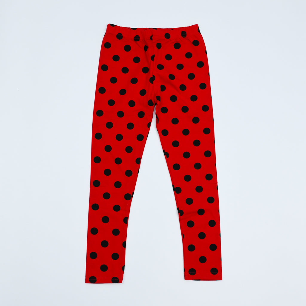 Girls Red Color Lady Bug Super Quality Cotton Tights