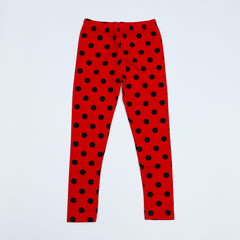 Girls Red Color Lady Bug Super Quality Cotton Tights