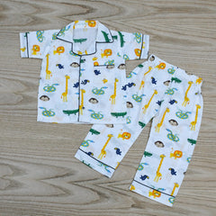 Unisex 2 Piece Jungle Adventure Kids Sleepwear