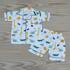 Unisex 2 Piece Jungle Adventure Kids Sleepwear