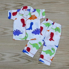 Unisex 2 Piece Dino's World Kids Sleepwear