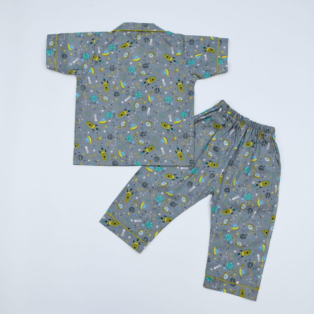 Unisex 2 Piece Space Travel Kids Sleepwear