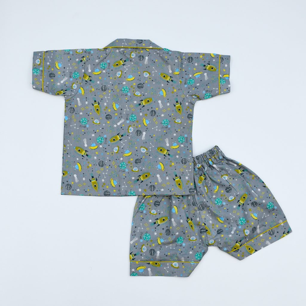 Unisex 2 Piece Space Travel Kids Sleepwear