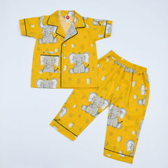 Unisex 2 Piece Lively Elephant Kids Sleepwear