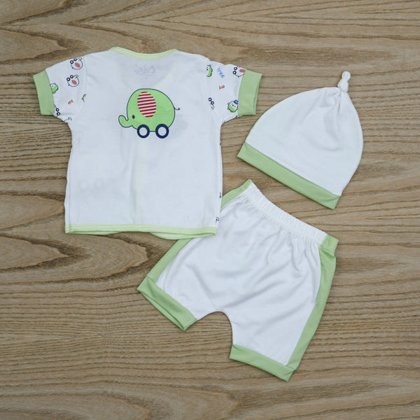 3 Piece Shirt Shorts and Cap Baby Boy Set