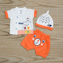 3 Piece Shirt Shorts and Cap Baby Boy Set