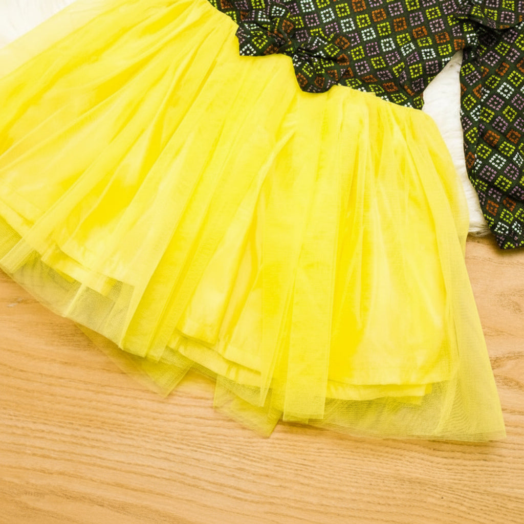 Yellow tulle skirt 