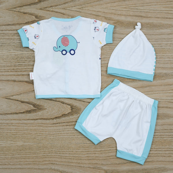 3 Piece Shirt Shorts and Cap Baby Boy Set