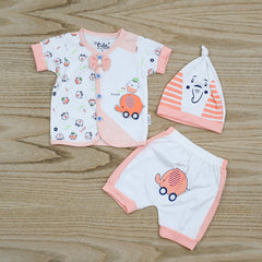 3 Piece Shirt Shorts and Cap Baby Boy Set