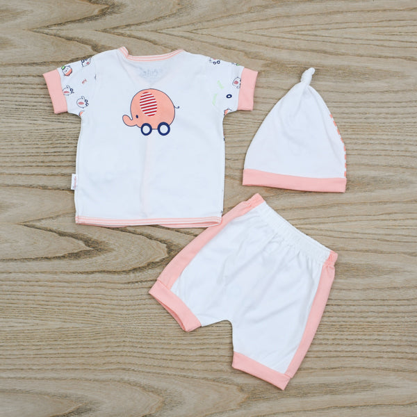 3 Piece Shirt Shorts and Cap Baby Boy Set