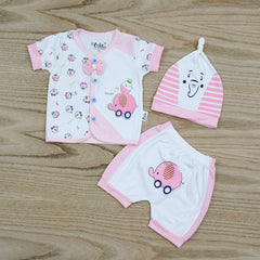 3 Piece Shirt Shorts and Cap Baby Boy Set