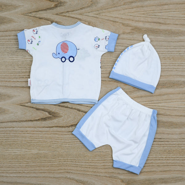 3 Piece Shirt Shorts and Cap Baby Boy Set