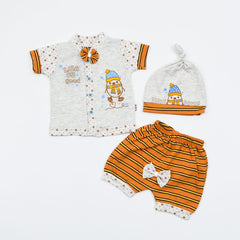 Baby Boys 3 Piece Shirt Shorts and Cap Set