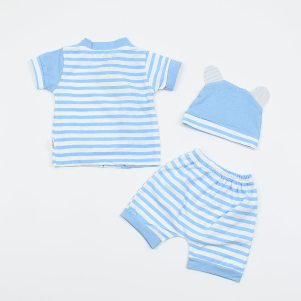 3 Piece Shirt Shorts and Cap Baby Boy Set