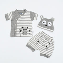 3 Piece Shirt Shorts and Cap Baby Boy Set