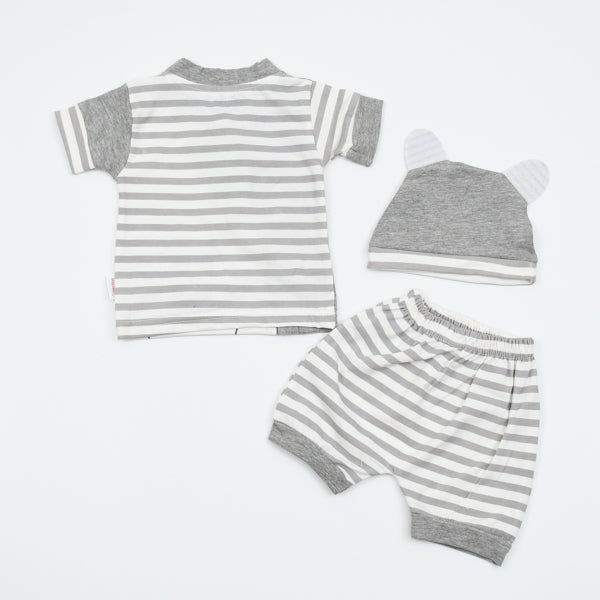 3 Piece Shirt Shorts and Cap Baby Boy Set