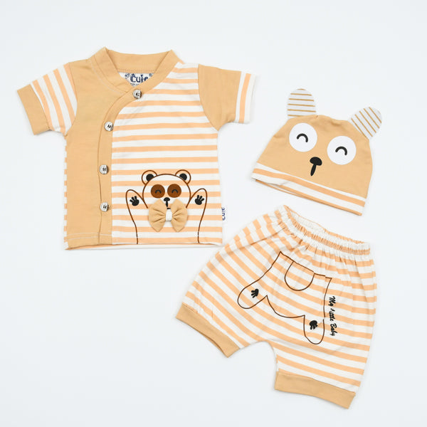 3 Piece Shirt Shorts and Cap Baby Boy Set