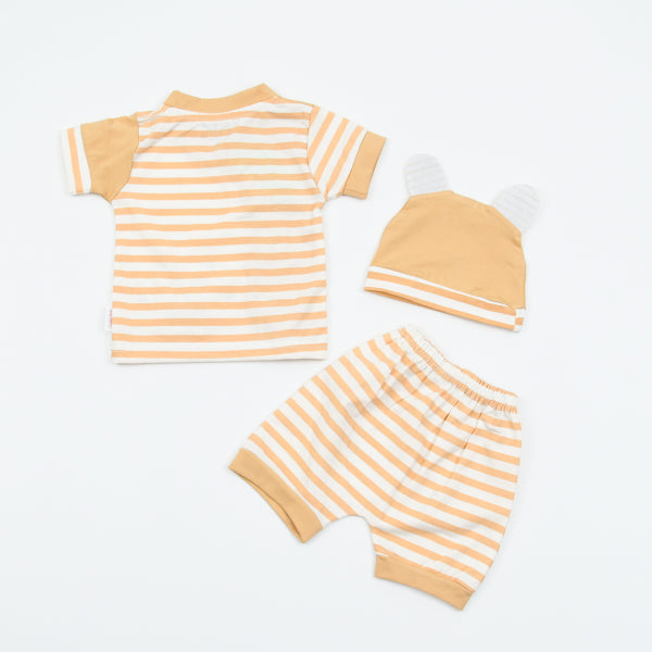 3 Piece Shirt Shorts and Cap Baby Boy Set